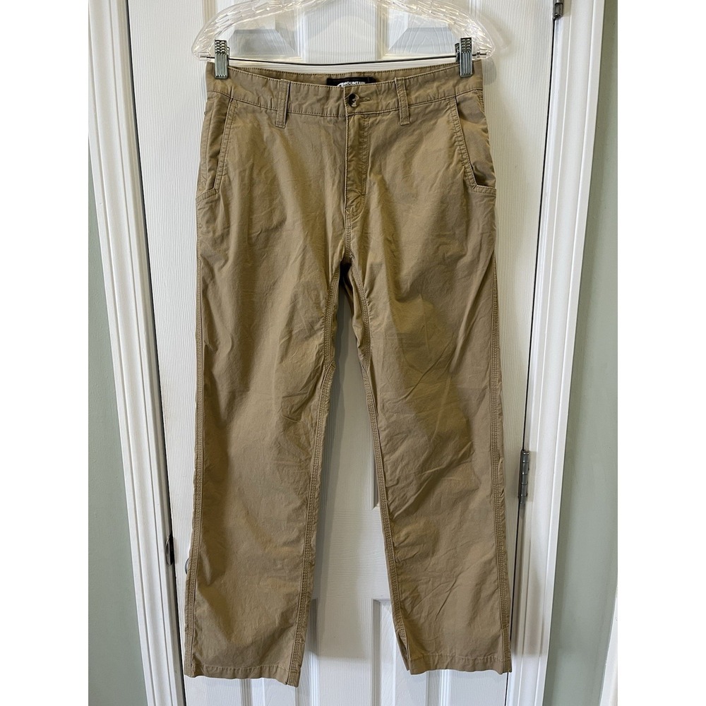 Mountain Khakis Stretch Poplin Pants Men's 30x30 Khaki Relaxed Fit Hiking‎